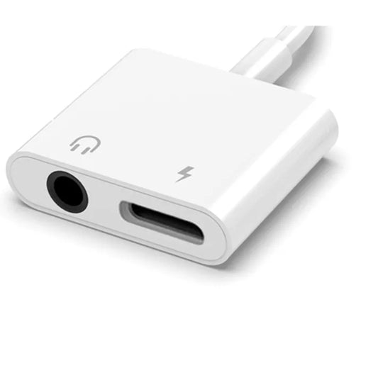 Headphone Adaptador for IPhone 14 13 12 11 X 8 7 Plus Aux Audio Splitter for Lighting To 3.5mm Adapter Earphone Jack Cable - Color: 2in1
