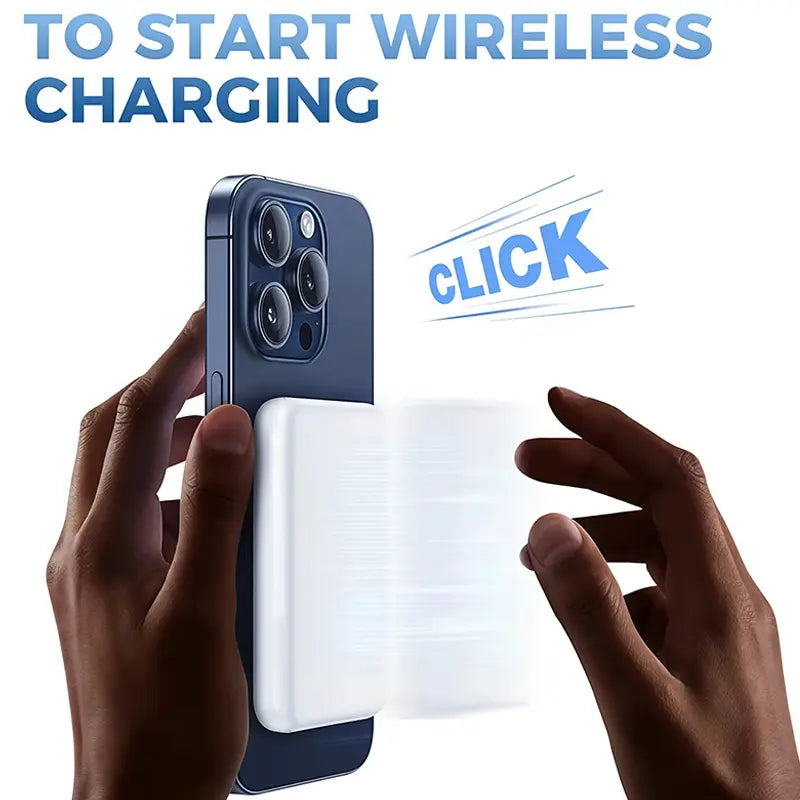 5000mAh Magnetic Power Bank for iPhone 12–17 Series, Works Best with MagSafe Case or No Case, Portable Wireless Charger outdoorfun