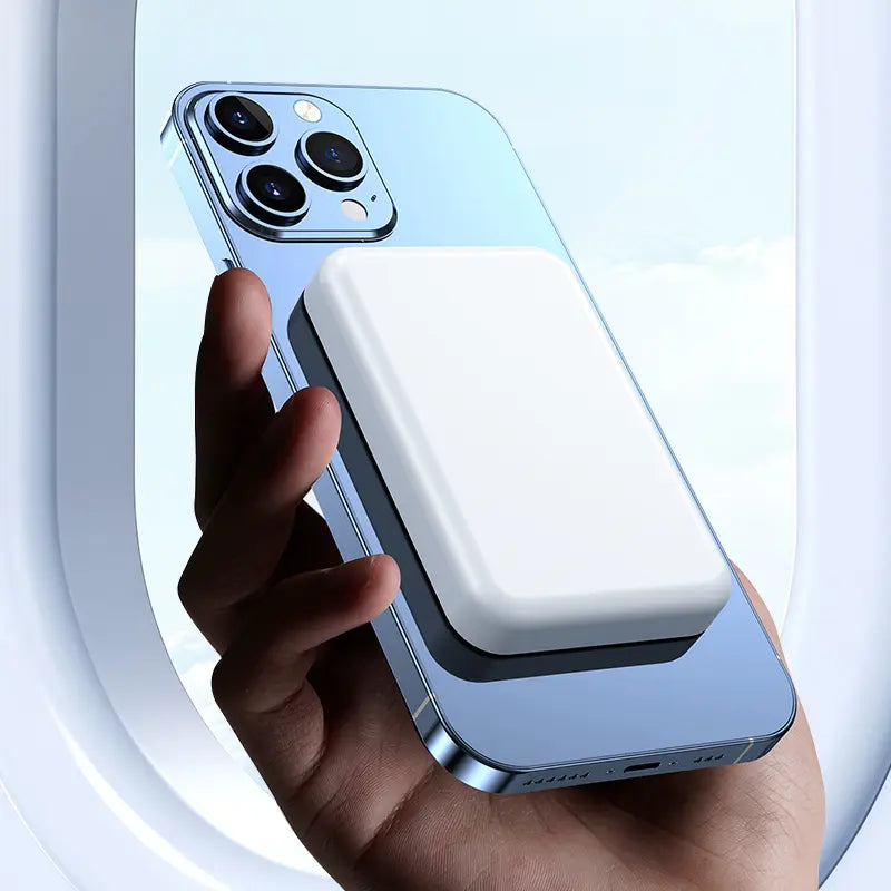 5000mAh Magnetic Power Bank for iPhone 12–17 Series, Works Best with MagSafe Case or No Case, Portable Wireless Charger outdoorfun