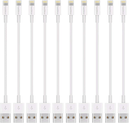 GREPHONE 5 Pack 6ft Long Lighting to USB Cable Compatible with iPhone/iPad/iPod, 5V - cable_length: 1ft