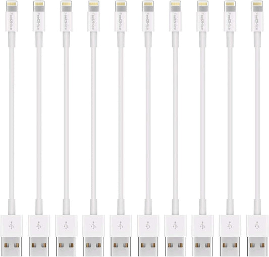 GREPHONE 5 Pack 6ft Long Lighting to USB Cable Compatible with iPhone/iPad/iPod, 5V - cable_length: 1ft