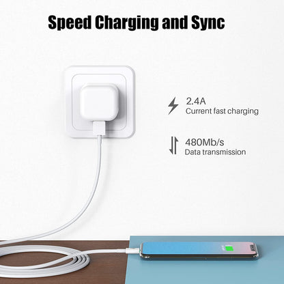 GREPHONE 5 Pack 6ft Long Lighting to USB Cable Compatible with iPhone/iPad/iPod, 5V