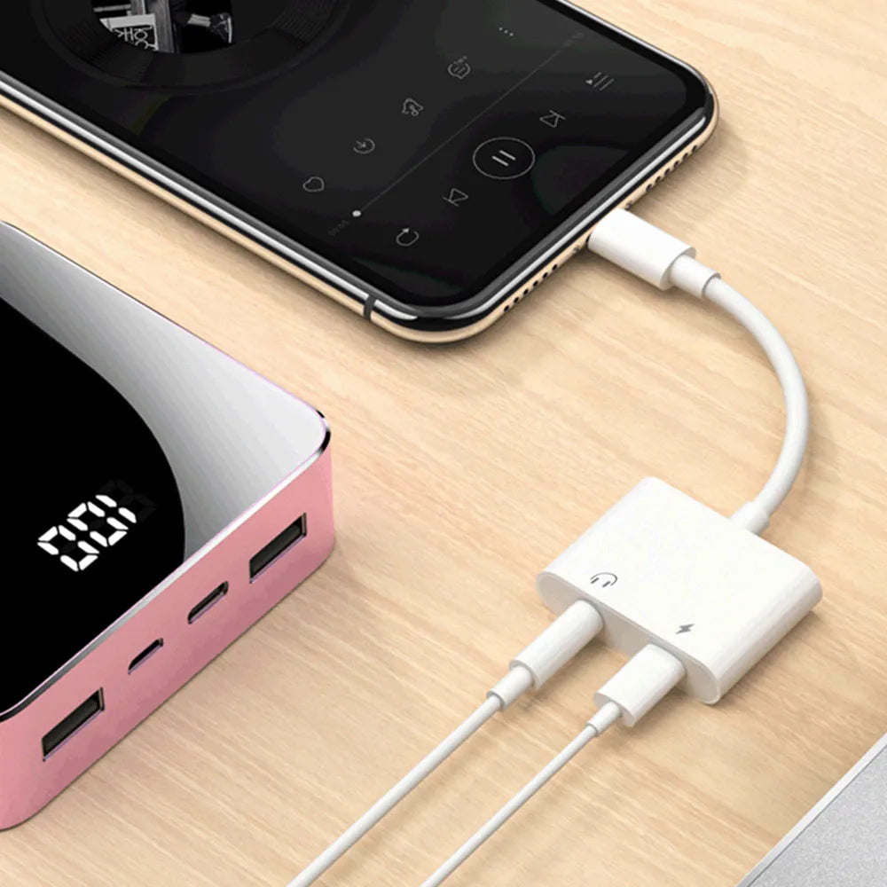 Headphone Adaptador for IPhone 14 13 12 11 X 8 7 Plus Aux Audio Splitter for Lighting To 3.5mm Adapter Earphone Jack Cable